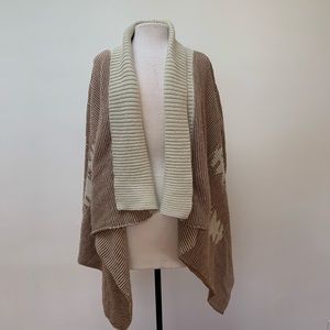 Love Stitch shawl collar wrap sweater